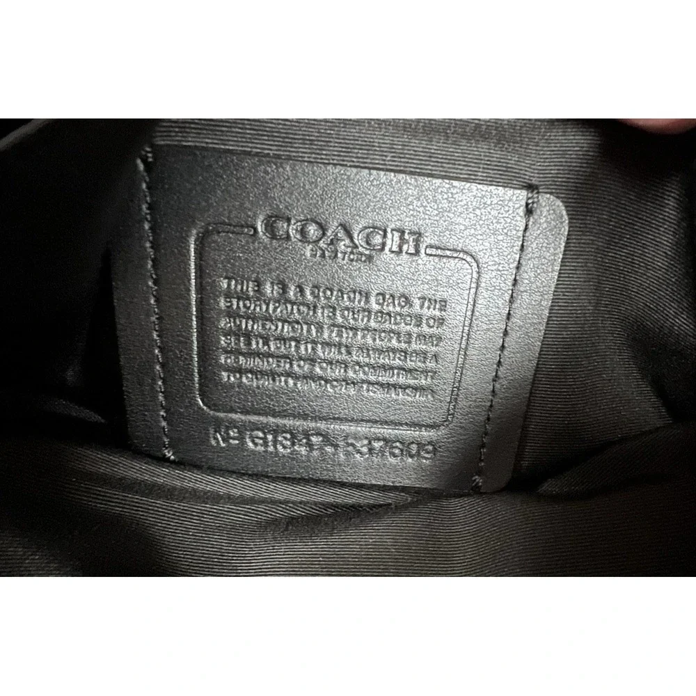 Coach F37609 Crossbody‎ Nylon Black Leather Mens Travel Work Bag